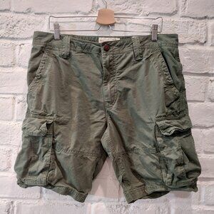 Fat Face Cargo Shorts Men W 34 Army Olive Green  FatFace Casual Summer 9" Inseam
